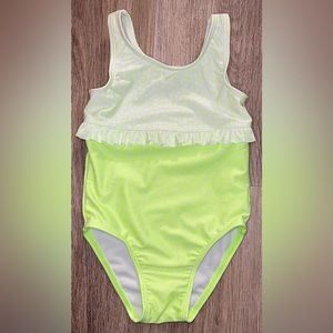 Cat and Jack One Piece, Neon Yellow and White Polka Dot - 2T